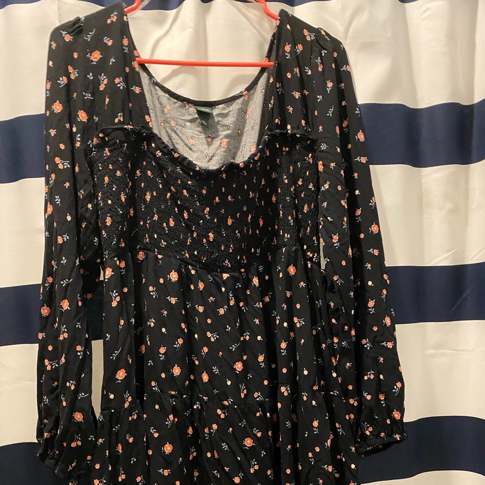 Black and floral dress